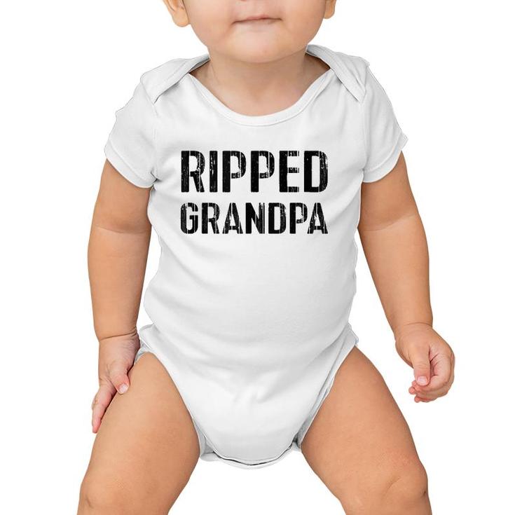 Ripped Grandpa  Gift Father's Day 1 Best Grandpa Ever Baby Onesie