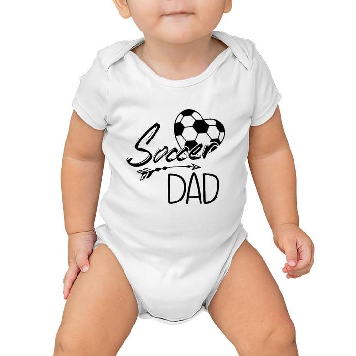 Soccer Dad Ball Heart Father's Day Baby Onesie