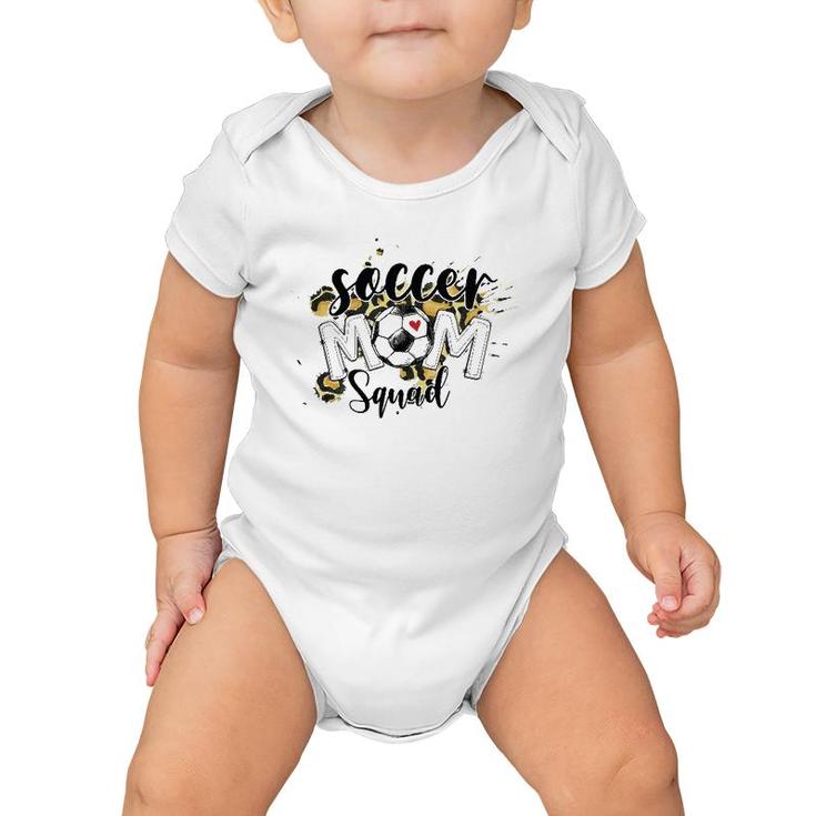 Soccer Mom Squad Mother's Day Leopard Baby Onesie