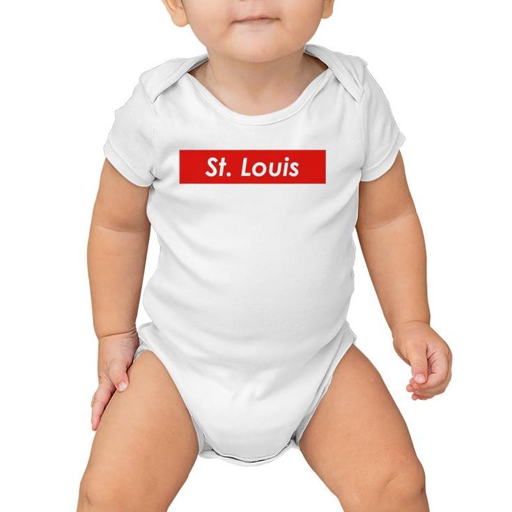 St Louis Missouri Red Box Baby Onesie
