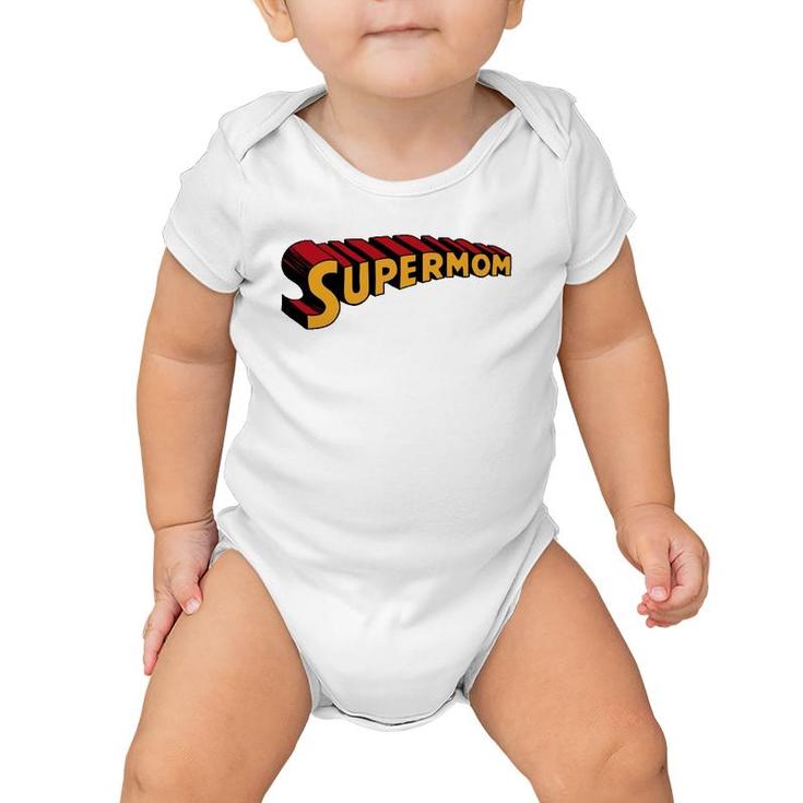Super Mom Superhero Mom Funny Super Mom Baby Onesie