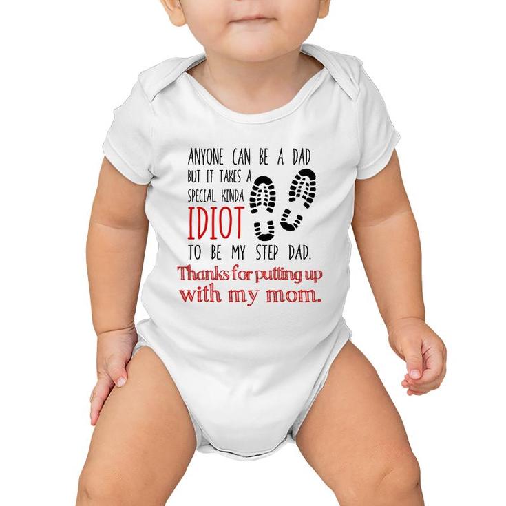 Thank You Stepdad Stepfather Gifts From Daughter Funny Baby Onesie