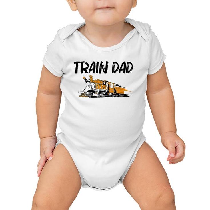 Train Gift For Dad Men Cool Locomotives Train Conductors Baby Onesie