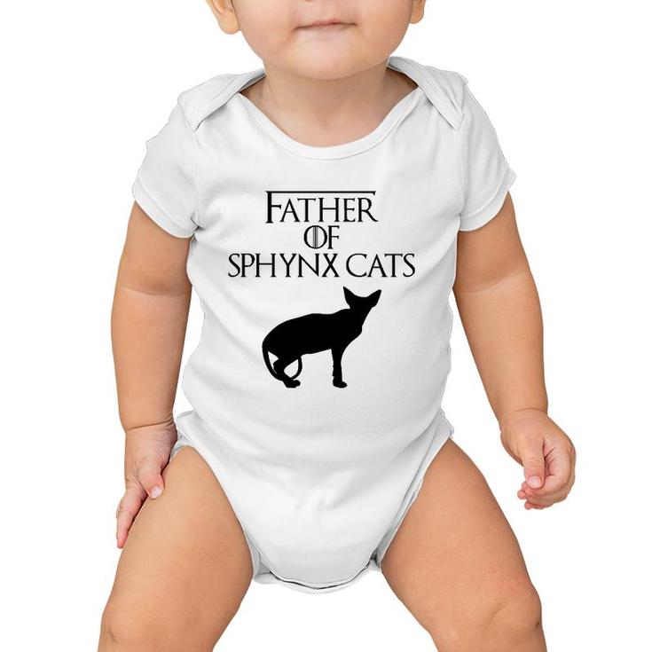 Unique Black Father Of Sphynx Cats Lover Gift E010510 Ver2 Baby Onesie