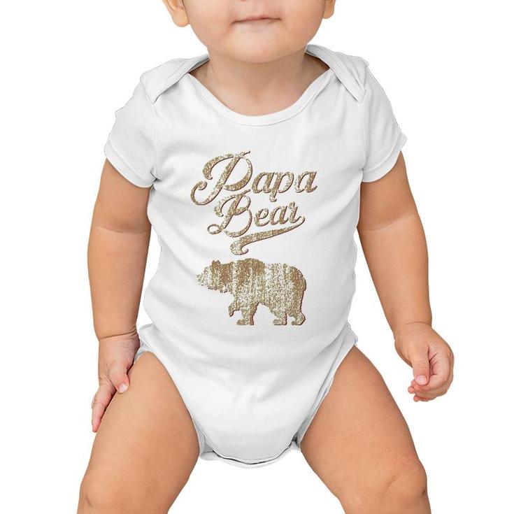 Vintage Papa Bear Dad Father's Day Father Gift Tee Baby Onesie