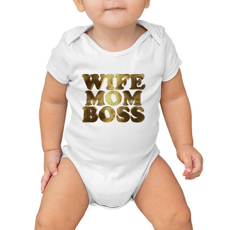 Wife Mom Boss Version Baby Onesie