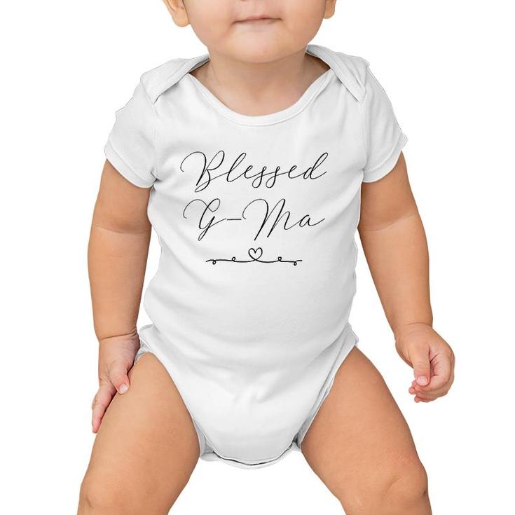 Womens Blessed G-Ma Grandmother Gift Baby Onesie