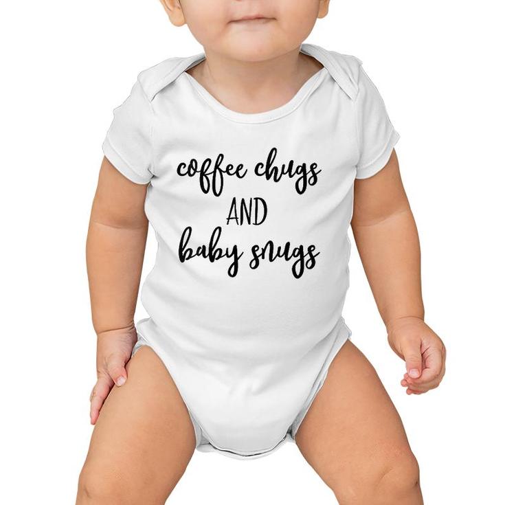 Womens Gifts For First Time Moms Coffee Chugs And Baby Snugs V-Neck Baby Onesie