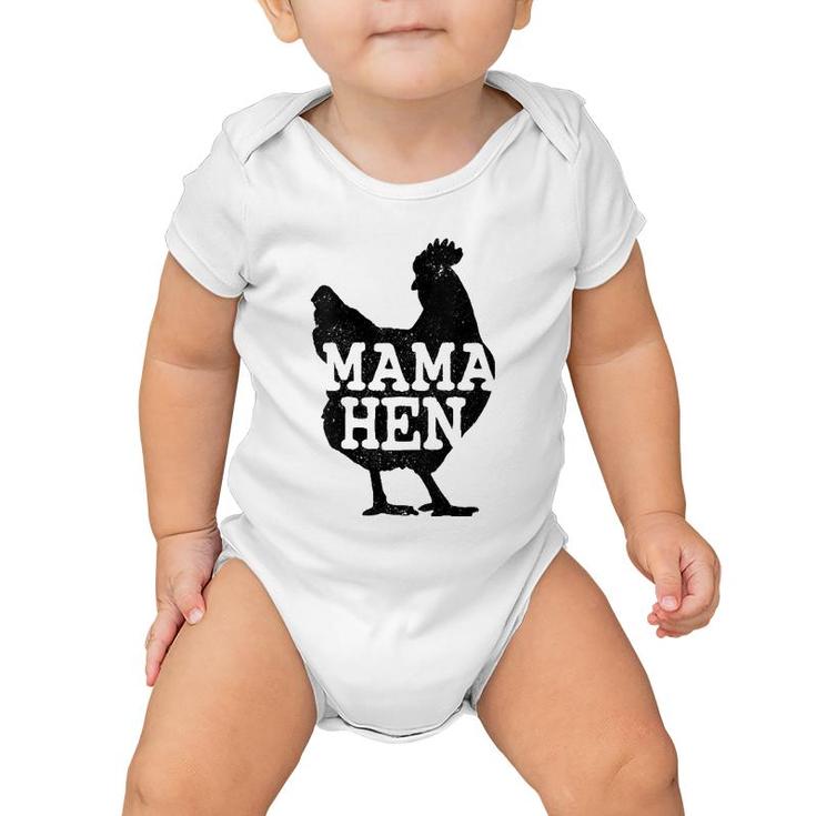 Womens Mama Hen Funny Mother's Day Chicken Mom Farmer Farm Gift Baby Onesie