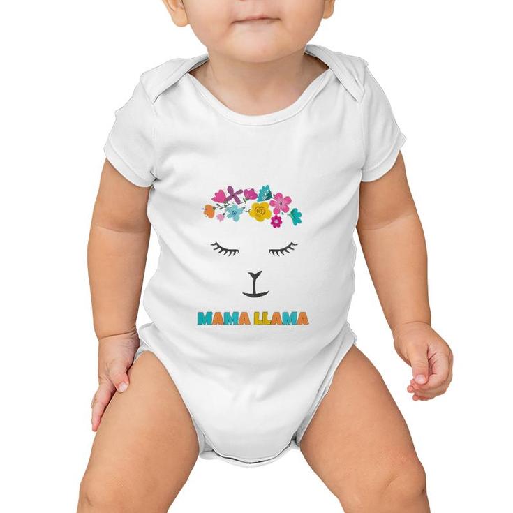 Womens Mama Llama  Alpaca Lovers Mothers Gift Idea Baby Onesie