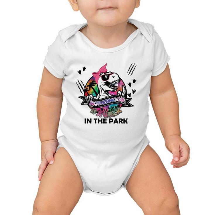 Womens Motherhood Is A Walk In The Park 2021 Gifts Spanish Baby Onesie