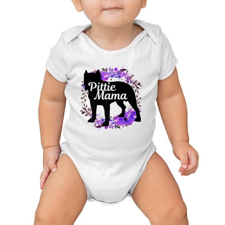 Womens Pitbull Mom Pittie Mama Dog Lover Funny Mother's Day Gift Baby Onesie