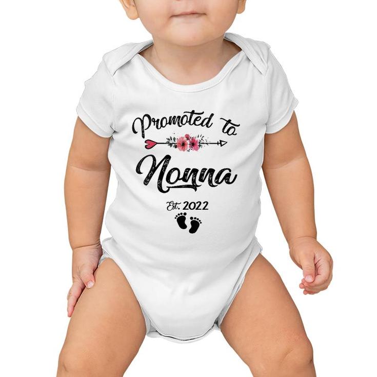 Womens Promoted To Nonna 2022  Mother's Day Pregnancy Women V-Neck Baby Onesie