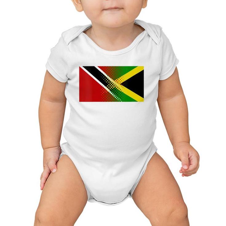 Womens Proud Jamaican Trinidadian Gift Trinidad And Jamaica Flag V-Neck Baby Onesie