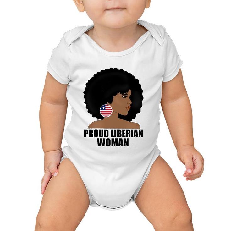 Womens Proud Liberian Woman Mothers, Liberia Flag Gift Baby Onesie