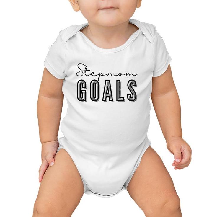 Womens Stepmom Goals  Gift Baby Onesie