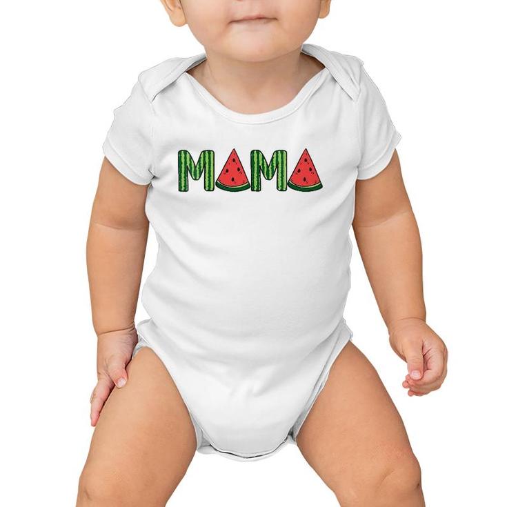 Womens Summer Vacation Mama Watermelon Gift Mothers Day Baby Onesie