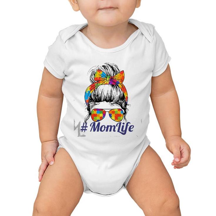 Womens Th Autistic Autism Awareness Mom Life Women Mother V-Neck Baby Onesie