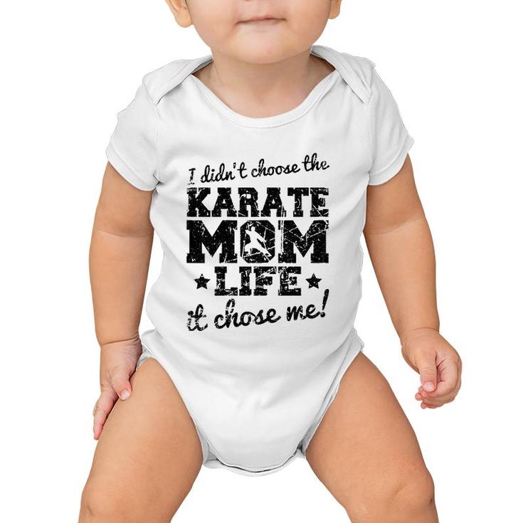 Womens Vintage I Didn't Choose The Karate Mom Life It Chose Me Baby Onesie