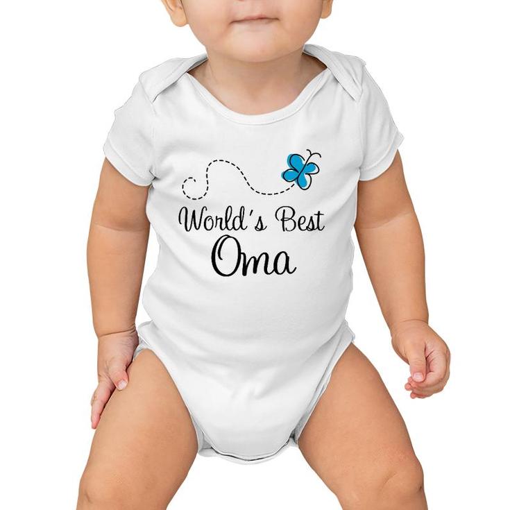 World's Best Oma Grandma Butterfly Mother's Day Baby Onesie
