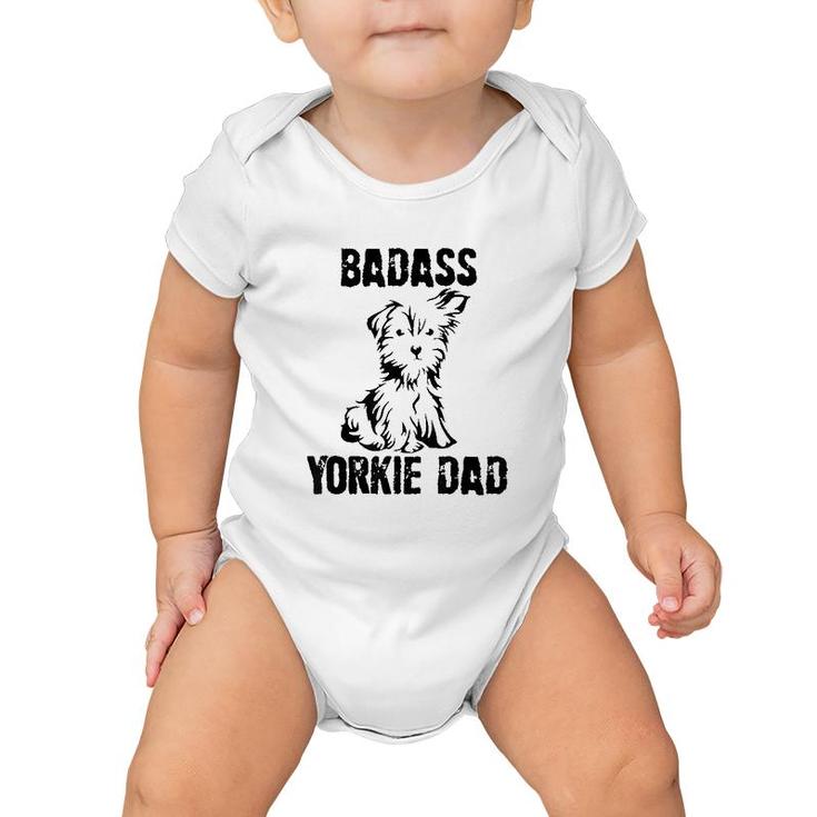 Yorkie Dad Baby Onesie